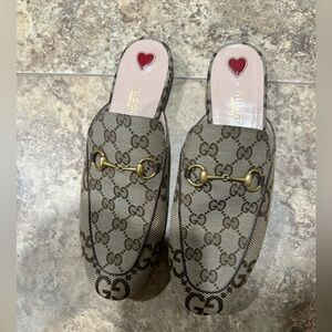 Gucci Princetown GG Canvas Loafer Mules
